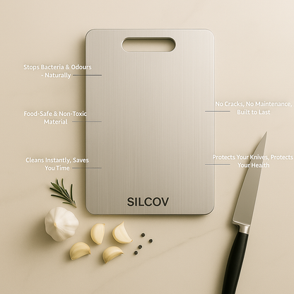 Silcov™ Pure Titanium Cutting Board
